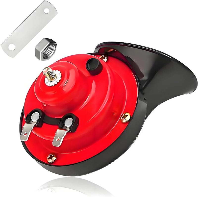 KVAEY Super Loud Car Snail Horns, 12V 300DB Durable Car Horn Kit, High Low Tone Universal Waterproof Car Air Electric Snail Horn, Vehicle Air Horn Replacement for Motorcycle Truck (Red, 1 PCS) - Image 1